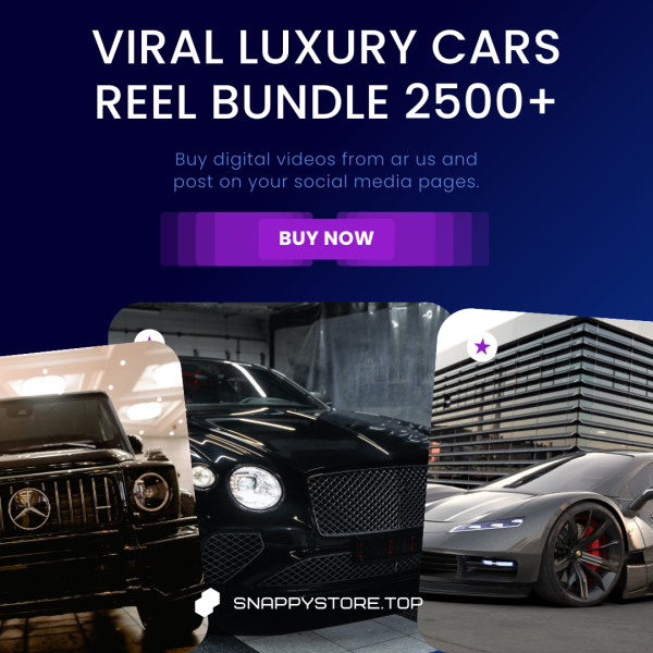 2500+ Luxury Car Reels Bundle: Viral Automotive Content  (Digital Download)